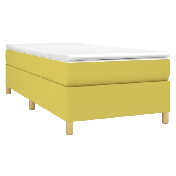 vidaXL Boxspring sengeramme 80x200 cm stof grøn
