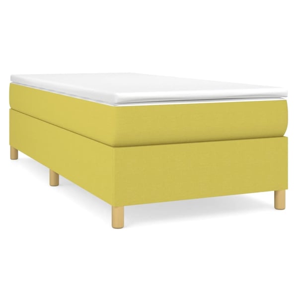 vidaXL Boxspring sengeramme 80x200 cm stof grøn