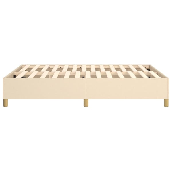 vidaXL Boxspring sengeramme 140x200 cm stof cremefarvet