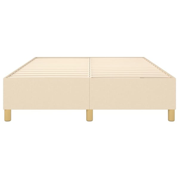vidaXL Boxspring sengeramme 140x200 cm stof cremefarvet