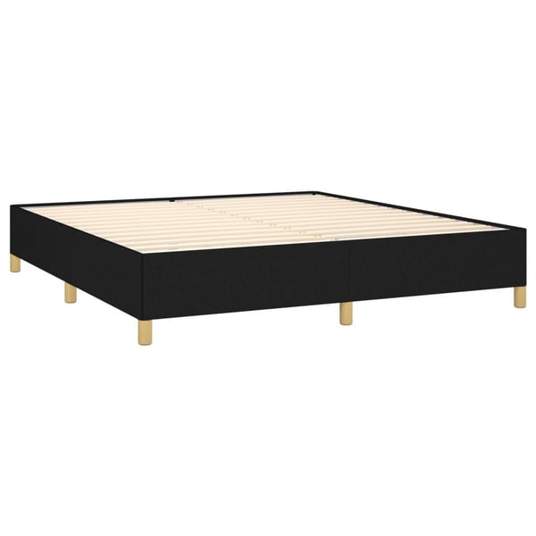 vidaXL Boxspring sengeramme 160x200 cm stof sort