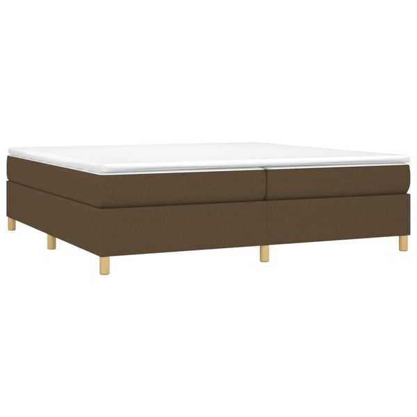 vidaXL Boxspring sengeramme 200x200 cm stof mørkebrun