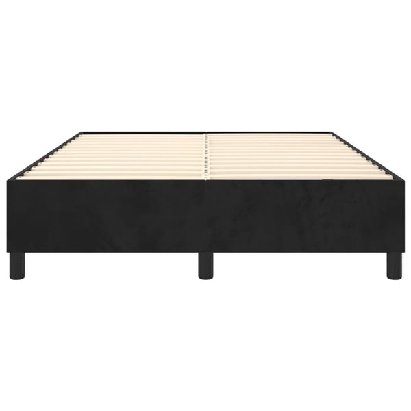 vidaXL Boxspring sengeramme Sort 140x200 cm Fløjl