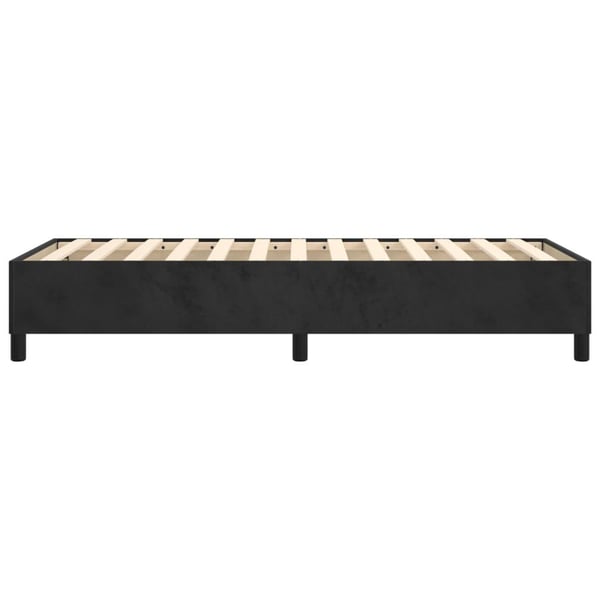 vidaXL Boxspring sengeramme Sort 100x200 cm Fløjl