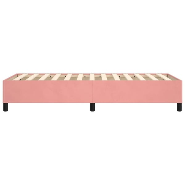 vidaXL Boxspring sengeramme 90x190 cm fløjl pink