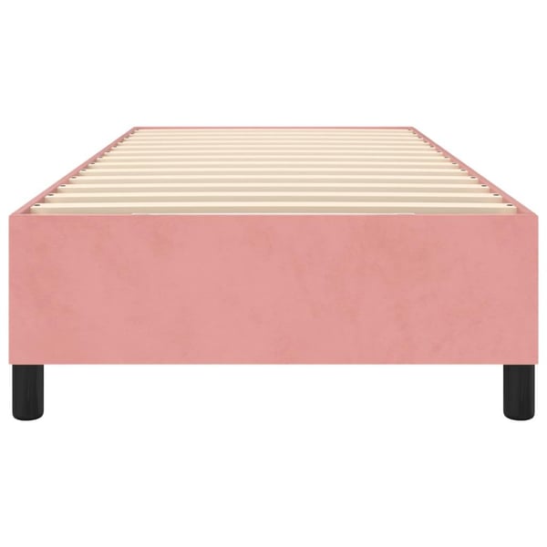 vidaXL Boxspring sengeramme 100x200 cm fløjl pink