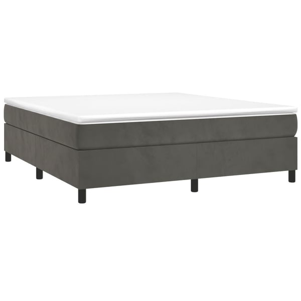 vidaXL Sängram mörkgrå 160x200 cm sammet