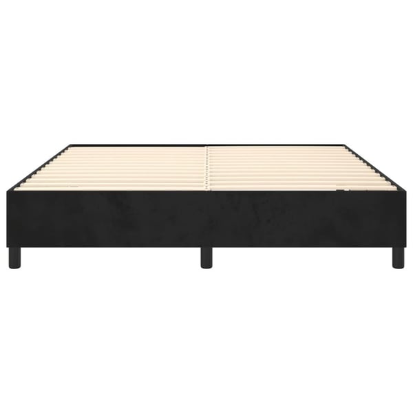 vidaXL Boxspring sengeramme Sort 180x200 cm Fløjl