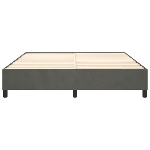 vidaXL Boxspring sengeramme Mørkegrå 180x200 cm Fløjl