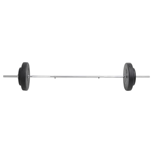 vidaXL vægtstangssæt med skiver 30 kg