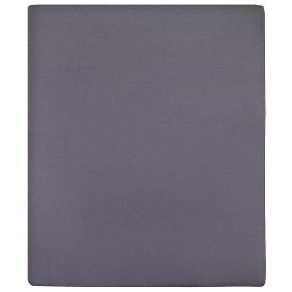 vidaXL Jerseylaken 2 stk antrasitt 180x200 cm bomull
