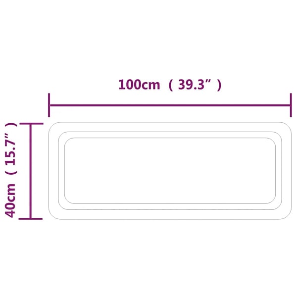 vidaXL Kylpyhuoneen LED-peili 100x40 cm