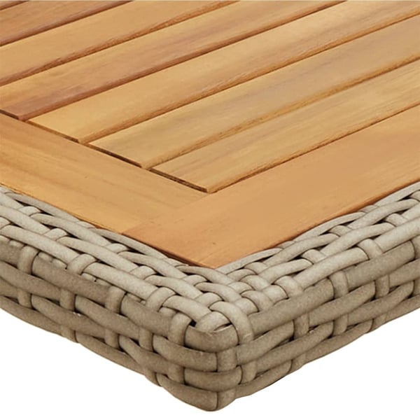 vidaXL Hagebord beige heltre akasie og polyrotting