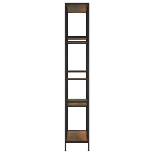 vidaXL Bokhylle 80x30x180 cm stål og konstruert tre
