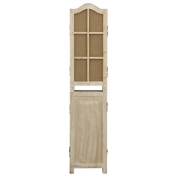 vidaXL Romdeler med 4 paneler brun 140x165 cm stoff