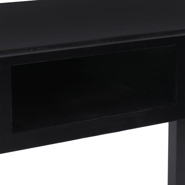 vidaXL skrivebord 108x45x76 cm massivt kejsertræ sort