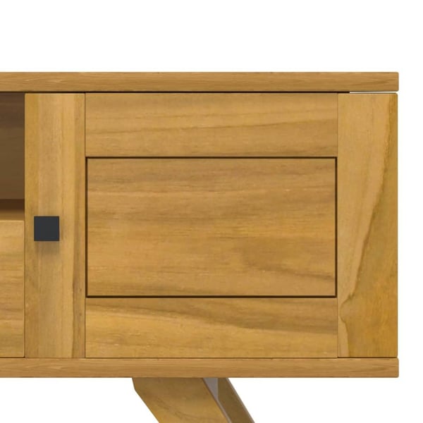 vidaXL TV-benk 110x30x50 cm heltre teak