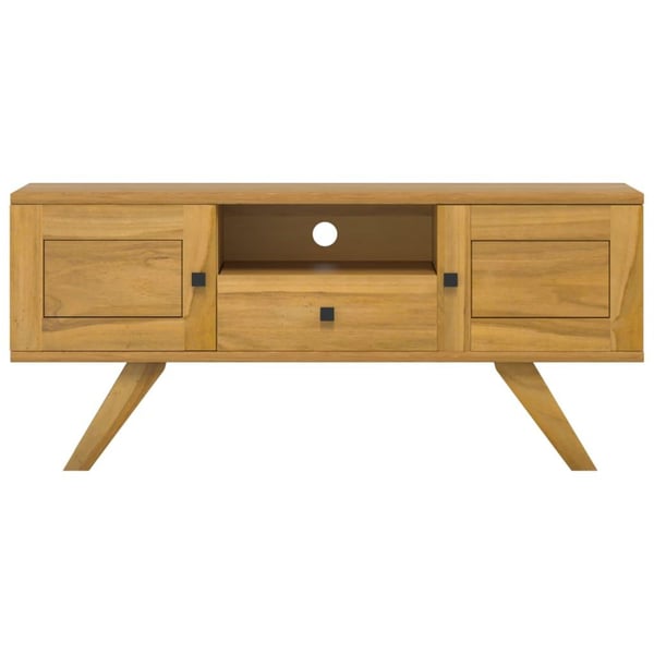 vidaXL TV-benk 110x30x50 cm heltre teak