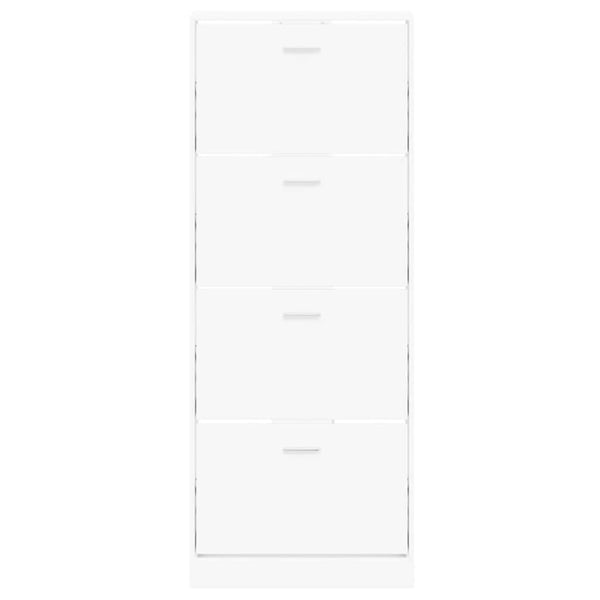 vidaXL Skoskap hvit 59x17x150 cm konstruert tre