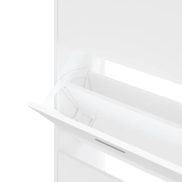 vidaXL Skoskap hvit 63x24x147 cm konstruert tre