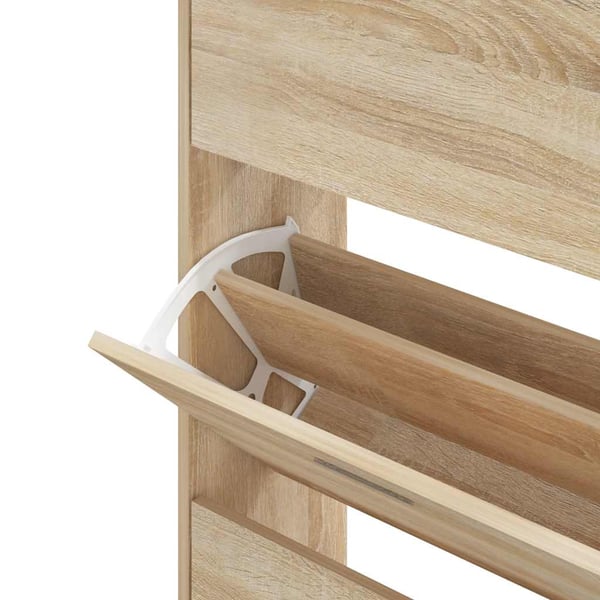 vidaXL Skoskap sonoma eik 63x24x147 cm konstruert tre