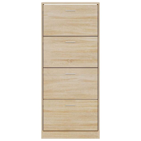 vidaXL Skoskap sonoma eik 63x24x147 cm konstruert tre