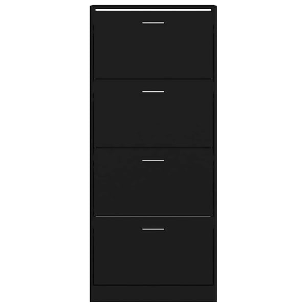 vidaXL Skoskap svart 63x24x147 cm konstruert tre