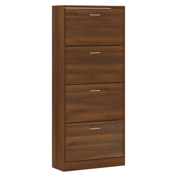 vidaXL Skoskap brun eik 63x24x147 cm konstruert tre