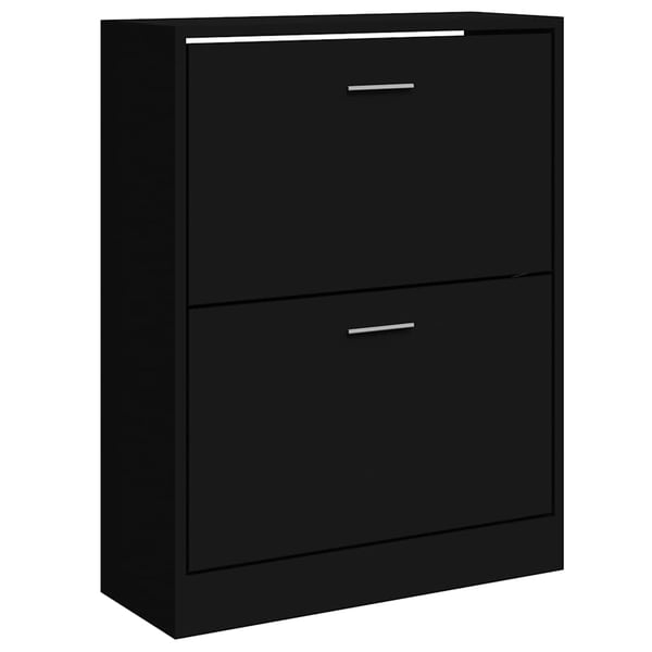 vidaXL skoskab 63x24x81 cm konstrueret træ sort