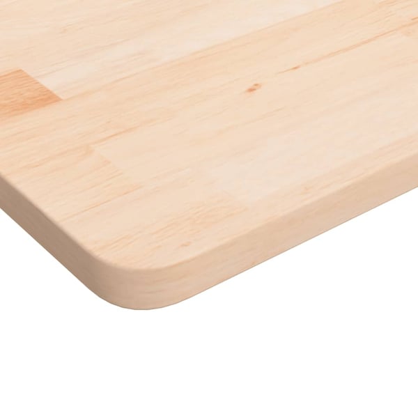 vidaXL Firkantet bordplate 80x80x2,5 cm ubehandlet heltre eik