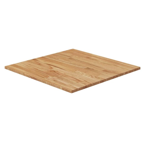 vidaXL Firkantet bordplate lysebrun 80x80x1,5 cm behandlet heltre eik