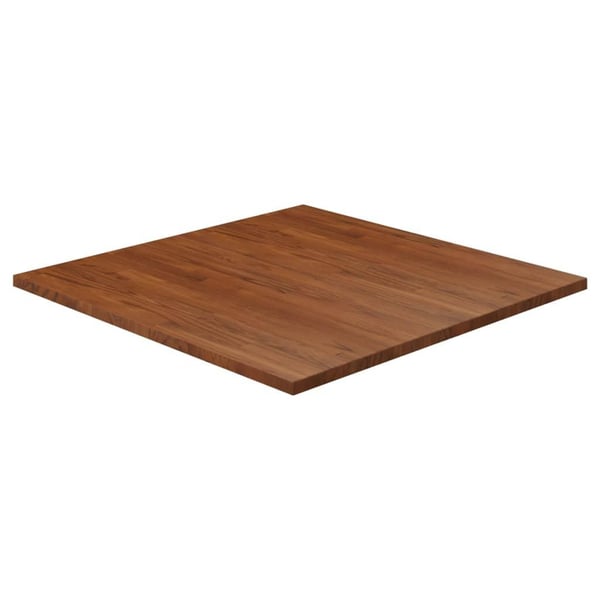 vidaXL Firkantet bordplate mørkebrun 90x90x2,5 cm behandlet heltre eik