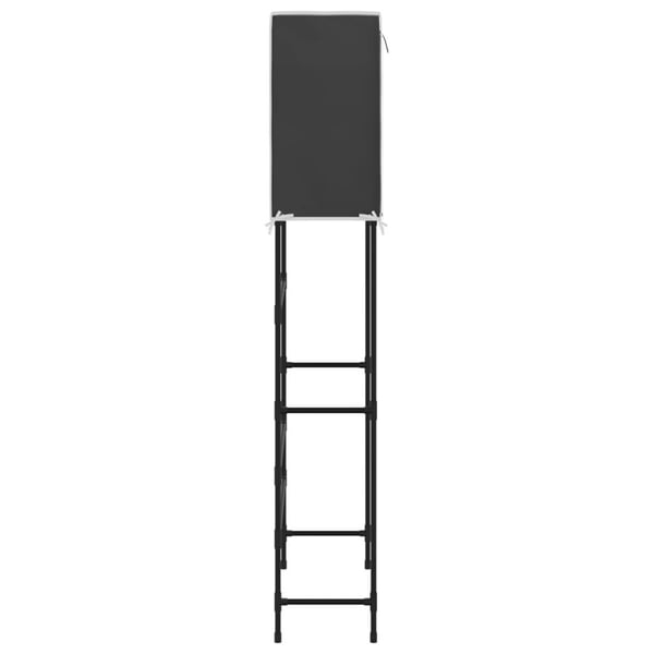 vidaXL Hylle til vaskemaskin 2 etasjer svart 71x29,5x170,5 cm jern