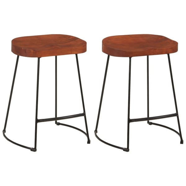 vidaXL Gavin-barkrakker 2 stk 45x38x53 cm heltre mango