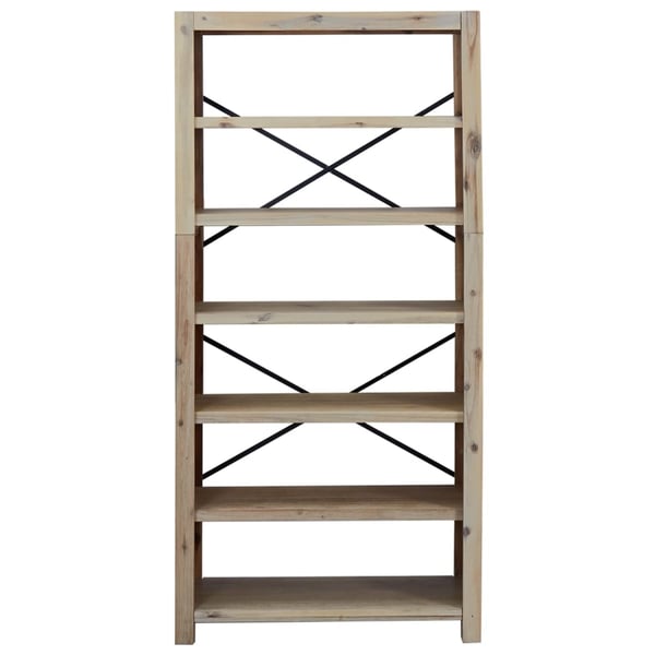 vidaXL bogreol med 6 hylder 80x30x170 cm massivt akacietræ