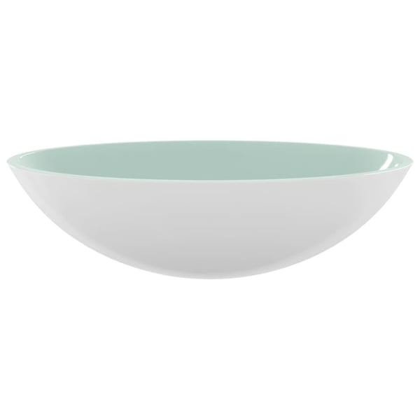 vidaXL håndvask 50x37x14 cm glas hvid