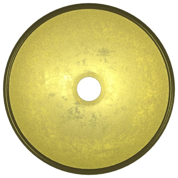 vidaXL Servant herdet glass 30x12 cm gull