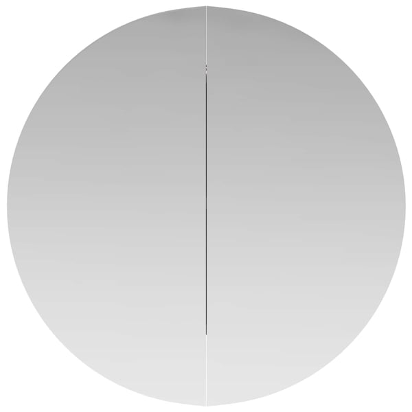 vidaXL Kylpyhuonekaappi ja pyöreä peili LED-valot valk. 47x47x17,5 cm