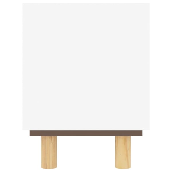 vidaXL TV-benk hvit 80x30x40 cm heltre furu og naturrotting