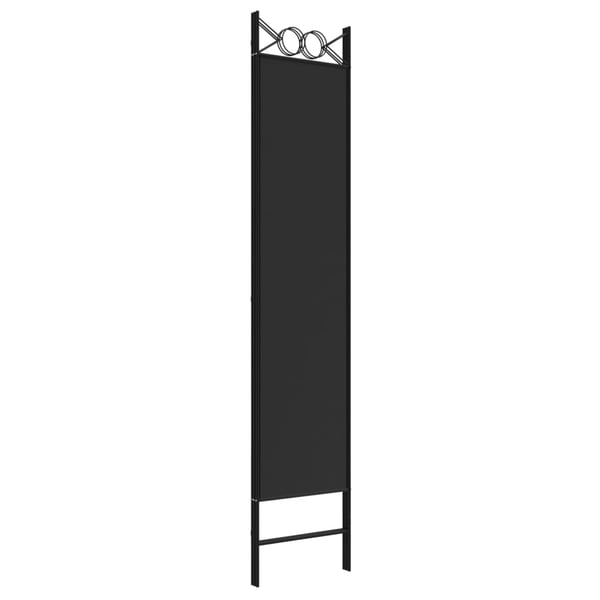 vidaXL Romdeler 3 paneler svart 120x200 cm stoff