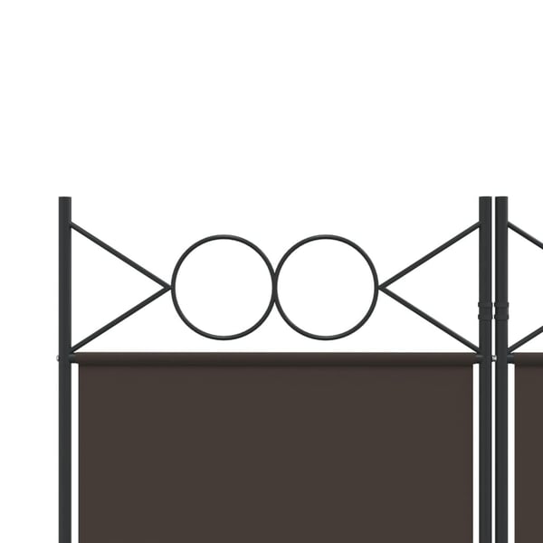 vidaXL Rumsavdelare 5 paneler brun 200x200 cm tyg