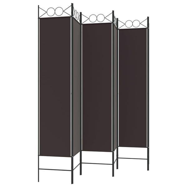 vidaXL 6-panels rumdeler 240x200 cm stof brun