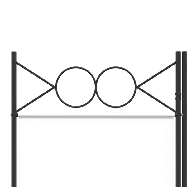 vidaXL Rumsavdelare 5 paneler vit 200x220 cm tyg