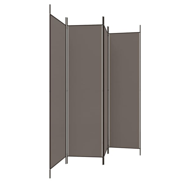 vidaXL 4-panels rumdeler 200x200 cm stof antracitgrå