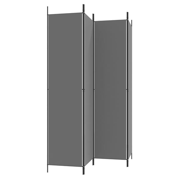 vidaXL 4-panels rumdeler 200x220 cm stof antracitgrå