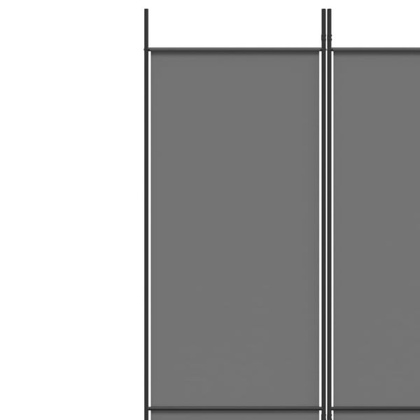 vidaXL 4-panels rumdeler 200x220 cm stof antracitgrå