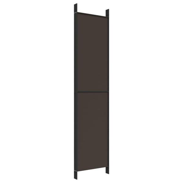 vidaXL Romdeler 5 paneler brun 250x220 cm stoff