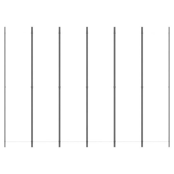 vidaXL Rumsavdelare 6 paneler vit 300x220 cm tyg