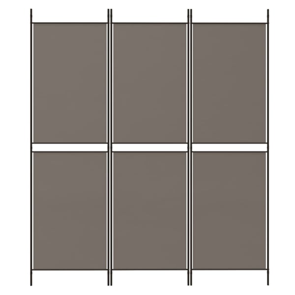 vidaXL 3-panels rumdeler 150x200 cm stof antracitgrå