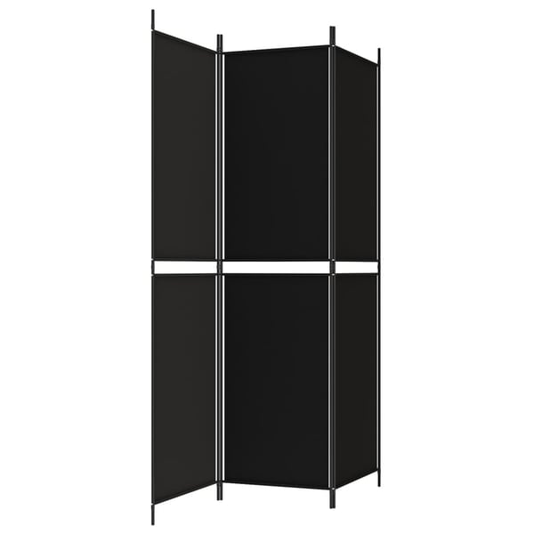vidaXL Romdeler 3 paneler svart 150x200 cm stoff